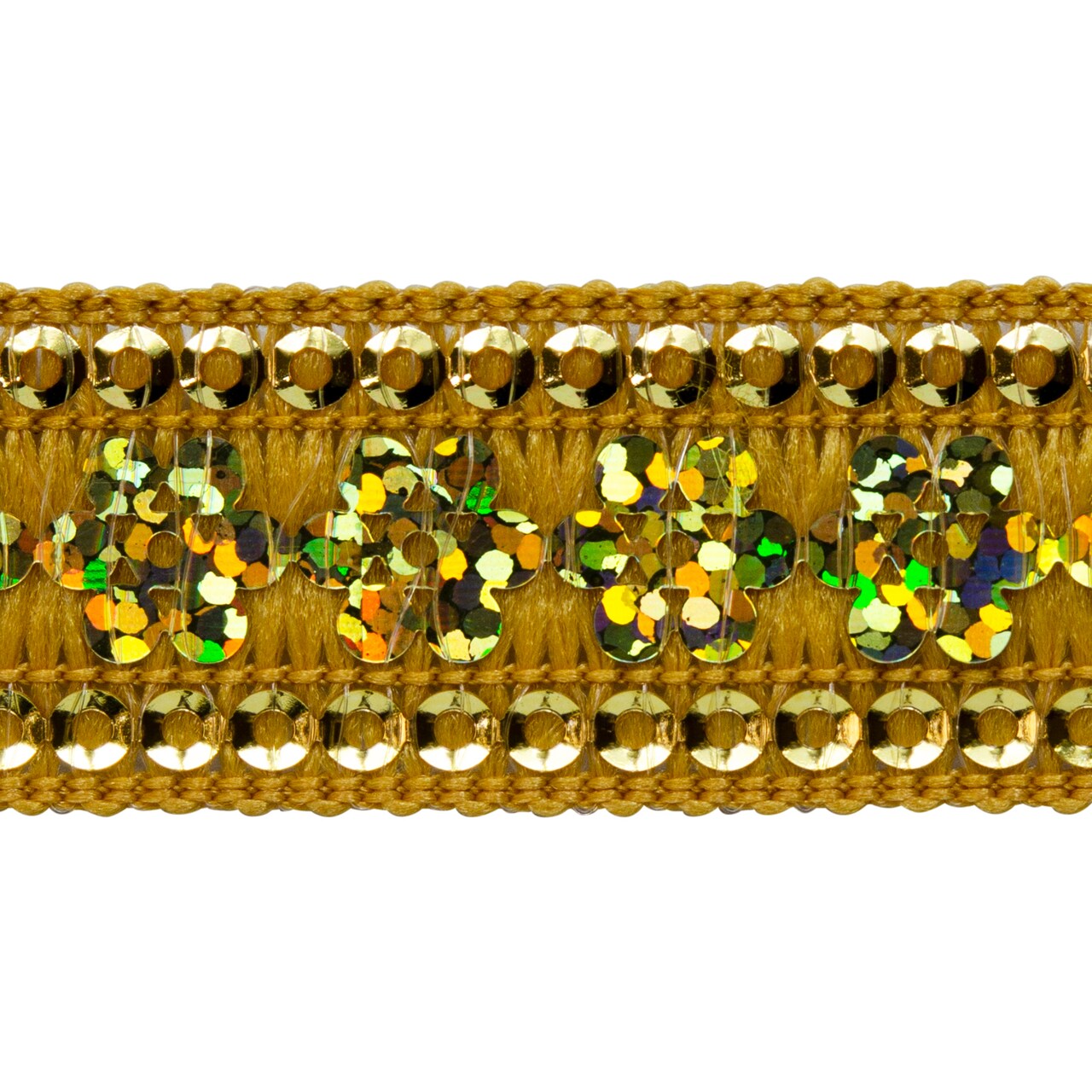10 yards of 3/4" Single Row Starlight Hologram Sequin Trim with Sequin Edge | 10 yard cut